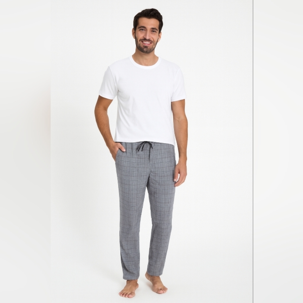 Ben Sherman Mens Lounge Regular Fit Stretch Pants Gray XL - Picture 6 of 12
